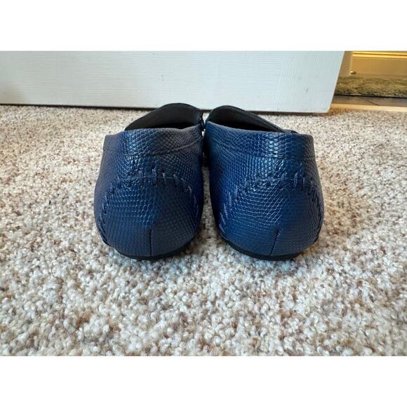 AEROSOLES Over Drive 9;  Navy Blue synthetic Leather Loafers/shoes, driving mocs - Picture 6 of 10